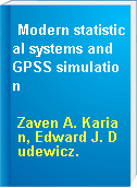Modern statistical systems and GPSS simulation