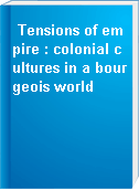 Tensions of empire : colonial cultures in a bourgeois world