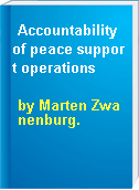 Accountability of peace support operations