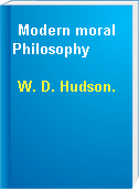 Modern moral Philosophy