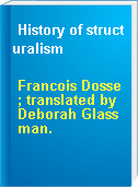 History of structuralism