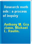Research methods : a process of inquiry