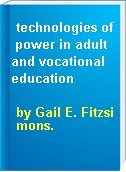 technologies of power in adult and vocational education