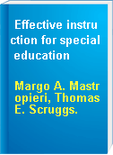 Effective instruction for special education