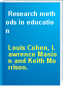 Research methods in education
