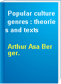 Popular culture genres : theories and texts