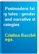 Postmodern fairy tales : gender and narrative strategies