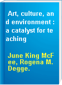 Art, culture, and environment : a catalyst for teaching