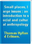 Small places, large issues : an introduction to social and cultural anthropology