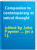 Companion to contemporary musical thought