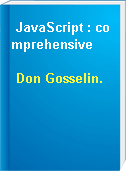 JavaScript : comprehensive